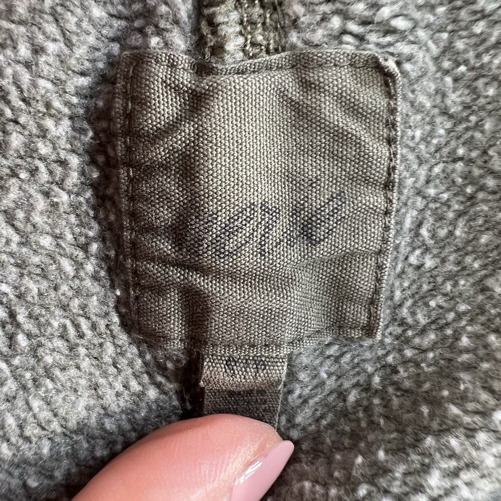 Aerie S Small Corset Fleece Jogger Pants Zipper Front Nomad Oliver Green Relaxed - Picture 6 of 14